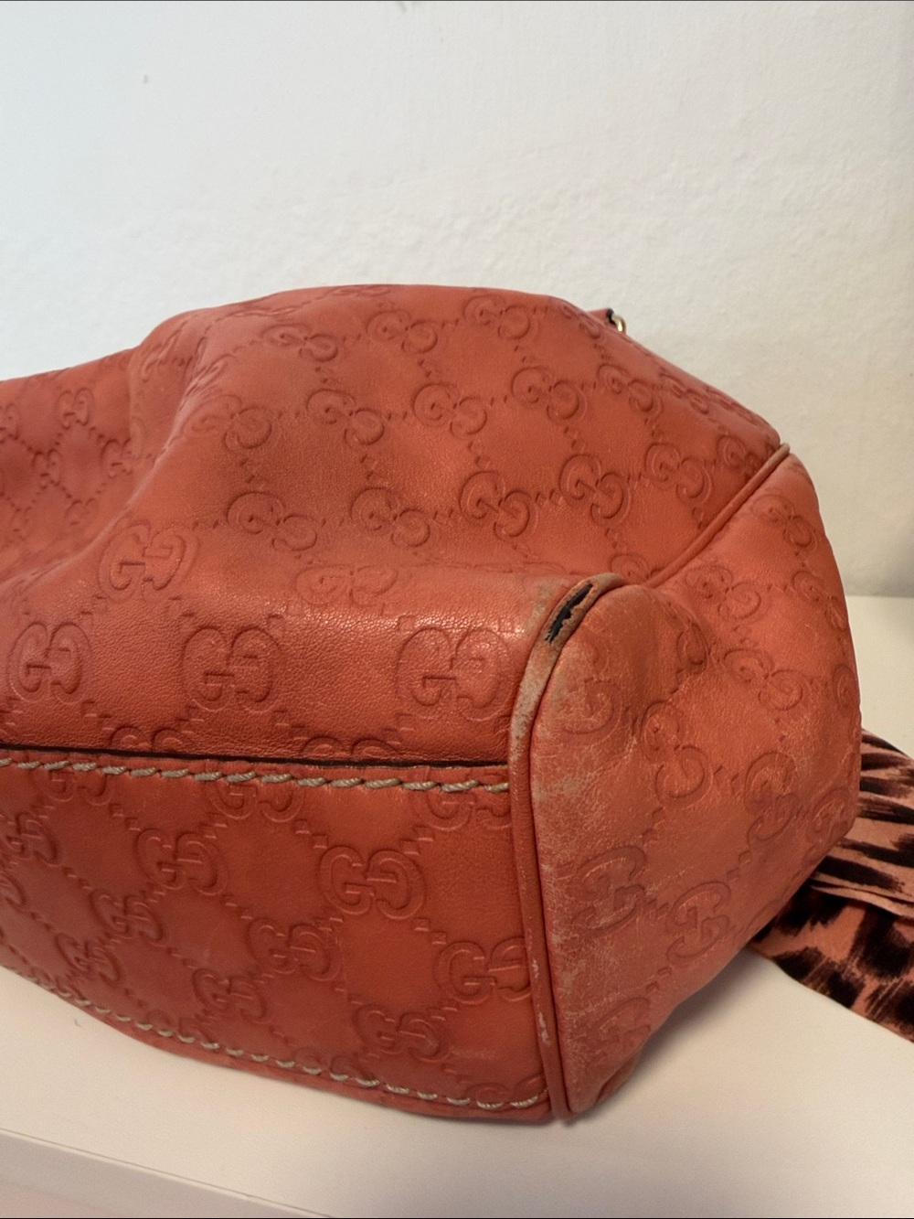 Gucci Medium Sukey Tote Pink Coral Guccissima Leather GG Bag - Picture 15 of 16